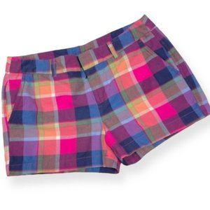 Gap Colorful Plaid City 3 Inch Khaki Shorts fun colorful plaid shorts size 0